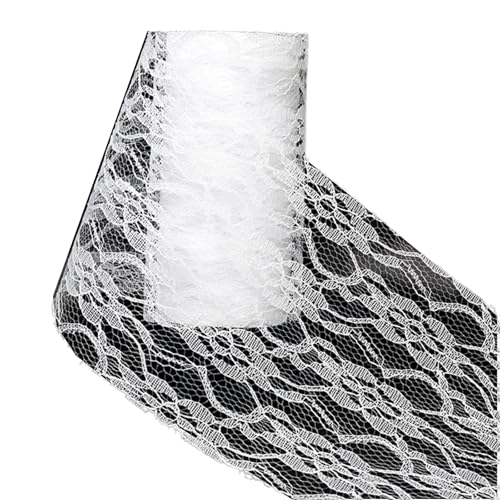 FANSHINUO Transparente Tüllrolle für Hochzeit, Party, Tischläufer, Dekoration, tragbares Polyester-Netzgewebe, Basteldekoration von FANSHINUO