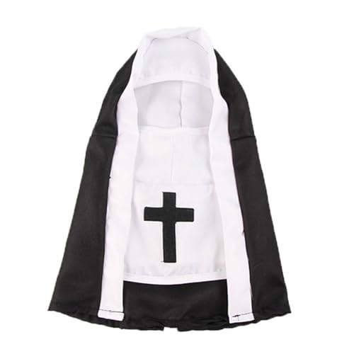 Kreatives Kostüm für Haustiere, Nonnen-Umhang, Kostüm, Halloween, lustiges Outfit für Hunde und Katzen, Cosplay, Rollenspiel, Kleidung, Nonnenumhang für kleine Haustiere Kreatives Kostüm für Haustiere, Nonnen-Umhang, Kostüm, Halloween, lustiges Outfit für Hunde und Katzen, Cosplay, Rollenspiel, Kleidung, Nonnenumhang für kleine Haustiere von FANSHINUO