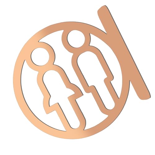 Schild für Badezimmer mit Aufschrift "Male Female Bathroom Indicators" Public WC Marker Easy Install Toilet Identifier Washroom Symbol Signage Acrylic Toilet Sign von FANSHINUO