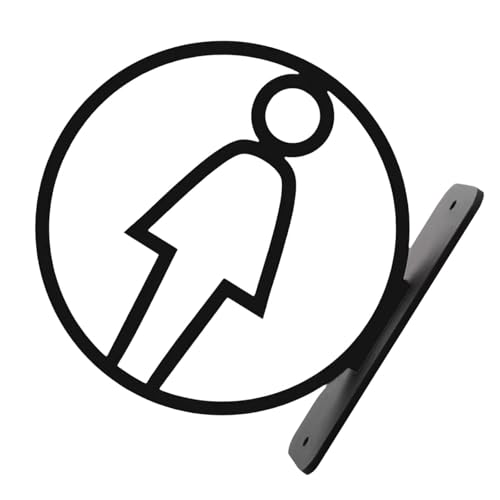Schild für Badezimmer mit Aufschrift "Male Female Bathroom Indicators" Public WC Marker Easy Install Toilet Identifier Washroom Symbol Signage Acrylic Toilet Sign von FANSHINUO