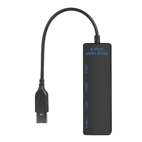 USB-Splitter mit 4 Anschlüssen, USB-3.0-Hubs, USB-Expander mit LED-Anzeigen für Desktop-PCs, Laptops, Anschluss von Tastatur-Hub von FANSHINUO