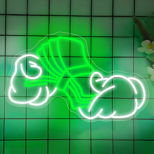 Money Neon Schild, LED Weiß Grün Neon Sign für Wand Deko, Dimmbare Neonlichter USB Power für Wohnzimmer Spielzimmer Männerhöhle Schlafzimmer Home Party Money Neon Schild, LED Weiß Grün Neon Sign für Wand Deko, Dimmbare Neonlichter USB Power für Wohnzimmer Spielzimmer Männerhöhle Schlafzimmer Home Party von FANSIR