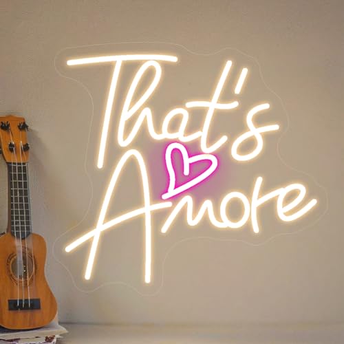 That's Amore Neon Schild, LED Rosa Weiß Neon Sign für Wand Deko, Dimmbare Brief Neonlichter USB Power für Schlafzimmer Wohnzimmer Kinderzimmer Anniversary Home Geburtstags Hochzeit Party That's Amore Neon Schild, LED Rosa Weiß Neon Sign für Wand Deko, Dimmbare Brief Neonlichter USB Power für Schlafzimmer Wohnzimmer Kinderzimmer Anniversary Home Geburtstags Hochzeit Party von FANSIR