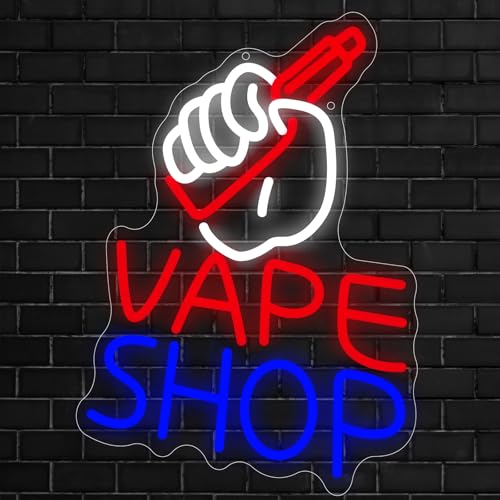 Vape Shop Neon Schild, LED Open Neon Sign für Wand Deko, Dimmbare Neonlichter USB Power für Business Vape Shop Smoke Store Bar Pub Club Home Hotel Vape Shop Neon Schild, LED Open Neon Sign für Wand Deko, Dimmbare Neonlichter USB Power für Business Vape Shop Smoke Store Bar Pub Club Home Hotel von FANSIR