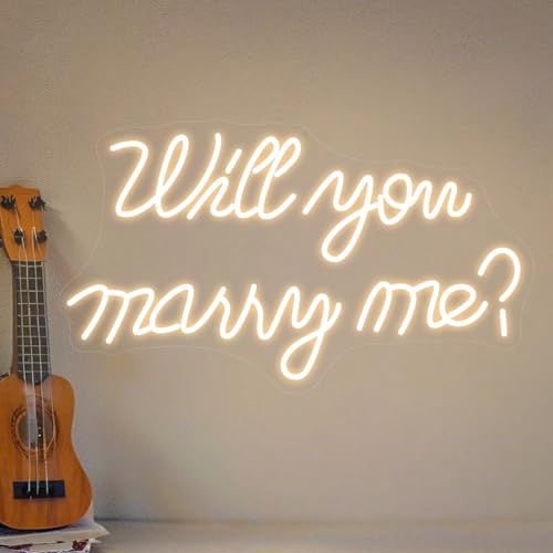 Willst du Mich Heiraten Neon Schild, LED Warmweiß Marry Me Hochzeits Neon Sign für Wand Deko, Dimmbare Neonlichter USB Power für Haus Hochzeit Vorschlag Engagement Party Willst du Mich Heiraten Neon Schild, LED Warmweiß Marry Me Hochzeits Neon Sign für Wand Deko, Dimmbare Neonlichter USB Power für Haus Hochzeit Vorschlag Engagement Party von FANSIR