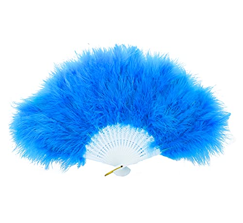 FANSOF.FANS Hochwertiger Federfächer (Hellblau) von FANSOF.FANS