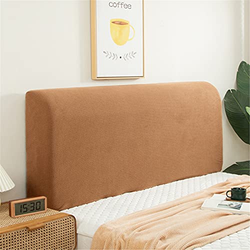 FANSU Bett Kopfteil Bezug Hussen, Polarfleece Staubdicht Bettkopfteil Hussen Elastische Dehnbare All-Inclusive Staubdichte Abdeckung für Schlafzimmer Bett Dekor (Kamel,180cm) von FANSU