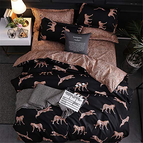 FANSU Bettwäsche Set Bettbezug-Set, 3 Teilig Bedding Microfaser Bequem Weich Haltbar Enthalten Kissenbezug Hohe Qualität Einzelbett Doppelbett King Size (200x200cm,Wild) von FANSU