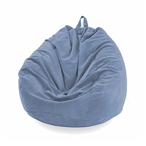 FANSU Einfarbig Sitzsack Waschbar Sitzsack Ohne Füllung Sitzsäcke für Kinder Erwachsene Sitzsack Outdoor Indoor Stofftier Aufbewahrung mit Reißverschlus (70x80cm,Dunstblau) von FANSU