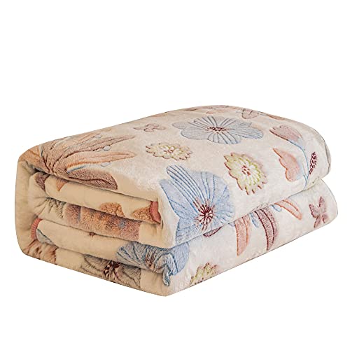 FANSU Kuscheldecke Flauschig Modern Blumen Flanell Große Fleecedecke, Extra Weiche Warm Wohndecke Microfaser Decke als Wohnzimmerdecke,Sofaüberwurf oder Bettüberwurf (230x250cm,Gänseblümchen) von FANSU