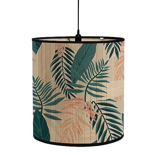 FANSU Lampenschirm fuir Tischlampe, Blumen Druck Lampenschirm Hängelampe Lampenabdeckung für Stehlampe Tischlampe Deckenleuchte Wohnzimmer Moderner Deko (Blau,30x30x30cm) von FANSU