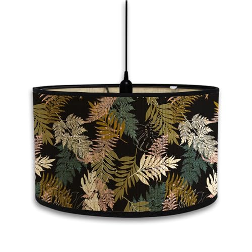 FANSU Lampenschirm fuir Tischlampe, Blumen Klassisch Lampenschirm Hängelampe Lampenabdeckung für E27 Stehlampe Tischlampe Deckenleuchte Wohnzimmer Moderner Deko (30x30x20cm,Herbst) von FANSU