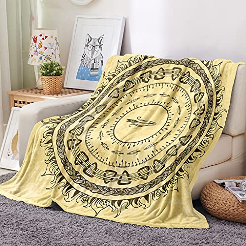 FANSU Mandala Kuscheldecke Flauschig Flanell Decke, 3D Drucken Microfaser Weich Warm Plüsch Fleecedecke Sofadecke Couchdecke Wohndecke Bettdecke Tagesdecke (Gelb,180x240cm) von FANSU