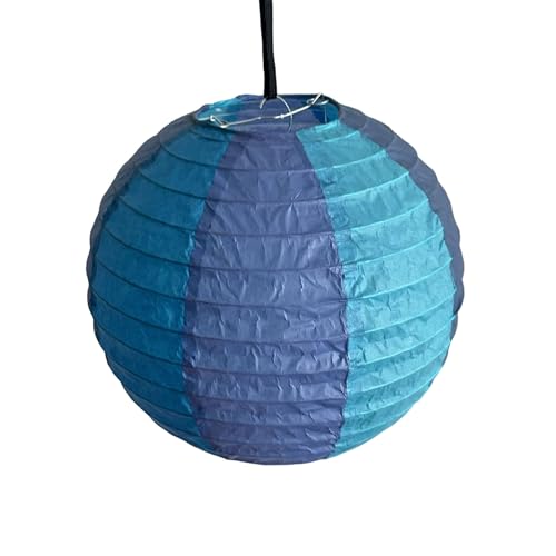 FANSU Papierlaterne Deko, Colorblock Stil Papierlaternen Set Papier Laterne Rund 10 Stück Hängend Papier Laternen Papierlampion Partydekorationen für Geburtstag Babyparty (Blau,30cm) von FANSU