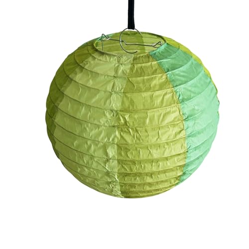 FANSU Papierlaterne Deko, Colorblock Stil Papierlaternen Set Papier Laterne Rund 10 Stück Hängend Papier Laternen Papierlampion Partydekorationen für Geburtstag Babyparty (Fruchtgrün,30cm) von FANSU
