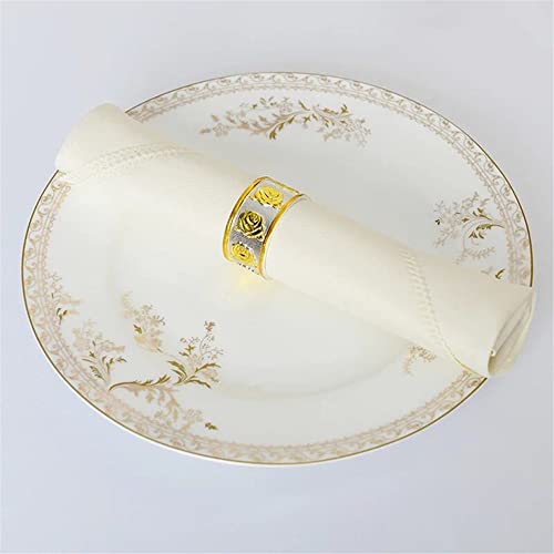 FANSU Servietten 10/20/50/100er Pack, Hochwertige Stoffserviette Waschbare Weiche Stoffservietten für Feiern Home Küche Esstisch Tischdekoration Abendessen Cafe Restaurant (Beige,48x48cm/10er Pack) von FANSU