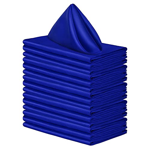 FANSU Servietten 10/20/50/100er Pack, Hochwertige Stoffserviette Waschbare Weiche Stoffservietten für Weihnachten, Hochzeit, Geburtstag, Feiern (Blau,43x43cm/50er Pack) von FANSU