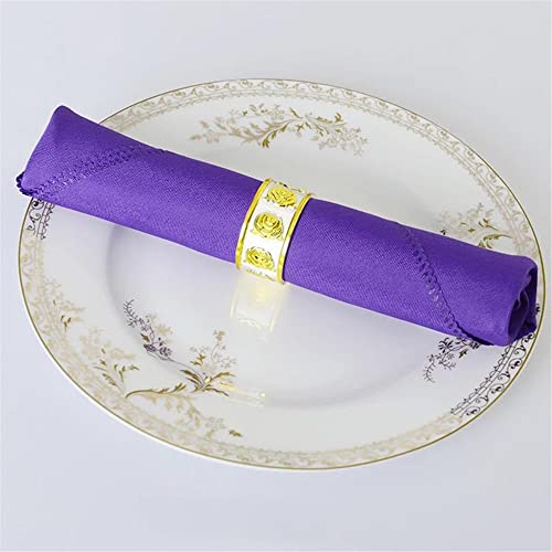 FANSU Servietten 4/6/8/12er Pack, Hochwertige Stoffserviette Waschbare Weiche Stoffservietten für Feiern Home Küche Esstisch Tischdekoration Abendessen Cafe Restaurant (48x48cm/6er Pack,Lila) von FANSU