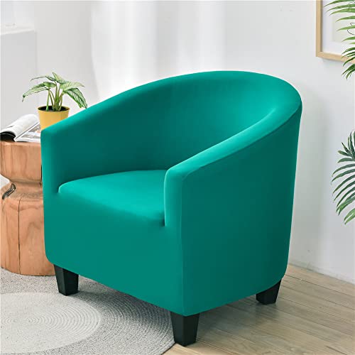 FANSU Sesselschoner Sesselbezug Sofabezug, Einfarbig Tub Chairs Sesselhussen mit Armlehne, Sesselüberwurf für Clubsessel Loungesessel Cocktailsessel (Blaugrün) von FANSU