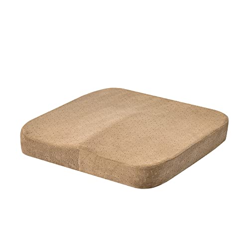 FANSU Sitzerhiohung, Sitzkissen Memory Foam Bequeme Bürostuhl Stuhlkissen für Auto/Esstisch Stühle/Gartenstühle/Rollstuhl/Sofa Rücken Sitzkissen (Kamel,40X40X6CM) von FANSU