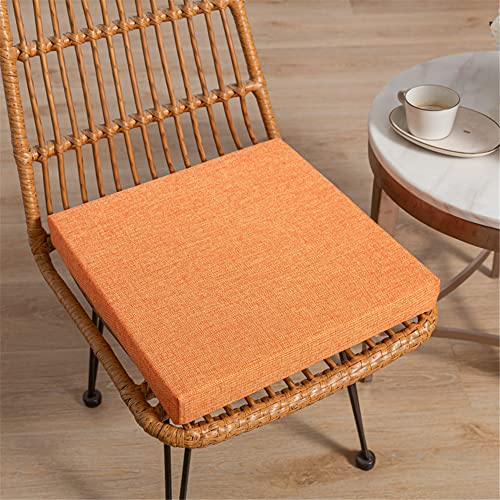 FANSU Sitzerhiohung, Sitzkissen Memory Foam Bequeme Bürostuhl Stuhlkissen für Auto/Esstisch Stühle/Rollstuhl/Gartenstühle/Sofa Rücken Sitzkissen (40x40 thick-5cm,Orange) von FANSU