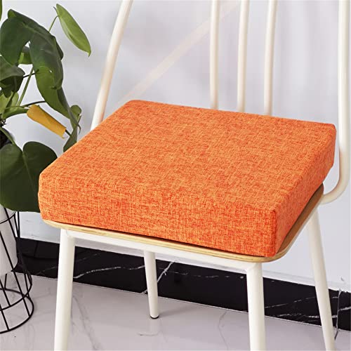 FANSU Sitzerhiohung, Sitzkissen Memory Foam Bequeme Bürostuhl Stuhlkissen für Auto/Esstisch Stühle/Rollstuhl/Gartenstühle/Sofa Rücken Sitzkissen (40x40x5cm,Anti-Rutsch orange) von FANSU