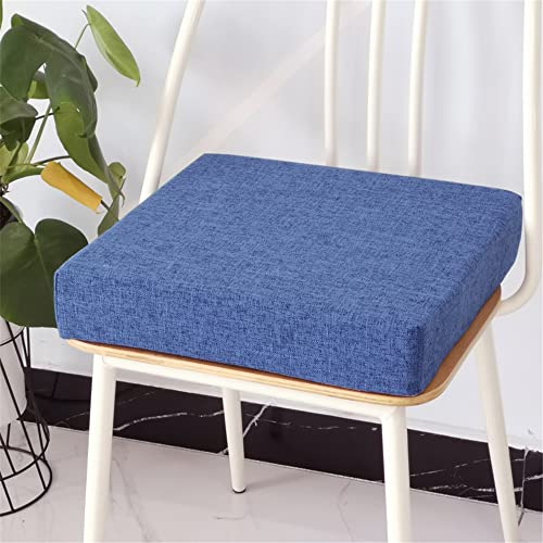 FANSU Sitzerhiohung, Sitzkissen Memory Foam Bequeme Bürostuhl Stuhlkissen für Auto/Esstisch Stühle/Rollstuhl/Gartenstühle/Sofa Rücken Sitzkissen (45x45x5cm,Anti-Rutsch blau) von FANSU