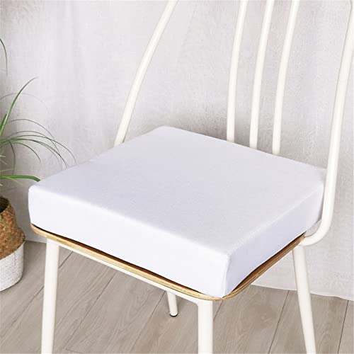 FANSU Sitzerhiohung, Sitzkissen Memory Foam Bequeme Bürostuhl Stuhlkissen für Auto/Esstisch Stühle/Rollstuhl/Gartenstühle/Sofa Rücken Sitzkissen (45x45x8cm,Weiß) von FANSU