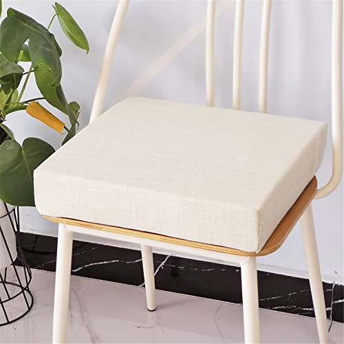 FANSU Sitzerhiohung, Sitzkissen Memory Foam Bequeme Bürostuhl Stuhlkissen für Auto/Esstisch Stühle/Rollstuhl/Gartenstühle/Sofa Rücken Sitzkissen (50x50x5cm,Anti-Rutsch beige) von FANSU