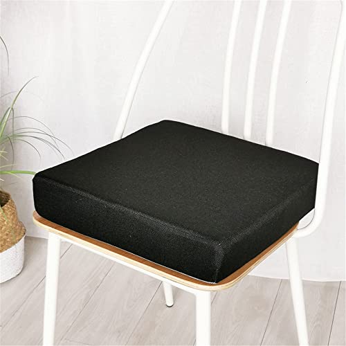 FANSU Sitzerhiohung, Sitzkissen Memory Foam Bequeme Bürostuhl Stuhlkissen für Auto/Esstisch Stühle/Rollstuhl/Gartenstühle/Sofa Rücken Sitzkissen (50x50x5cm,Schwarz) von FANSU