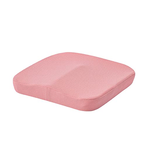 FANSU Sitzerhiohung, Sitzkissen Memory Foam Bequeme Bürostuhl Stuhlkissen für Auto/Esstisch Stühle/Rollstuhl/Gartenstühle/Sofa Rücken Sitzkissen -Ananasgitter (Rosa,40X40X6CM) von FANSU