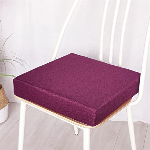 FANSU Sitzerhiohung, Sitzkissen Memory Foam Bequeme Bürostuhl Stuhlkissen für Auto/Esstisch Stühle/Rollstuhl/Gartenstühle (40x40x8cm,dunkelviolett) von FANSU