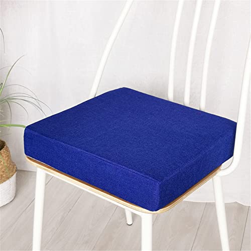 FANSU Sitzerhiohung, Sitzkissen Memory Foam Bequeme Bürostuhl Stuhlkissen für Auto/Esstisch Stühle/Rollstuhl/Gartenstühle (45x45x5cm,Dunkelblau) von FANSU