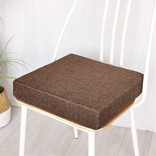 FANSU Sitzerhiohung, Sitzkissen Memory Foam Bequeme Bürostuhl Stuhlkissen für Auto/Esstisch Stühle/Rollstuhl/Gartenstühle (45x45x8cm,Curry dunkel) von FANSU