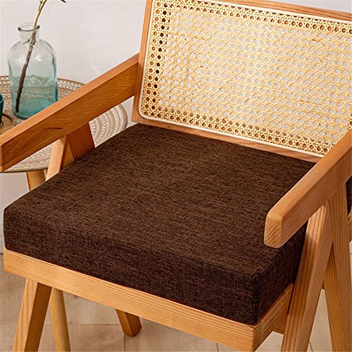 FANSU Sitzerhiohung, Sitzkissen Memory Foam Bequeme Bürostuhl Stuhlkissen für Esstisch Stühle/Rollstuhl/Gartenstühle/Sofa Rücken Sitzkissen (50X50x8cm,Curry) von FANSU