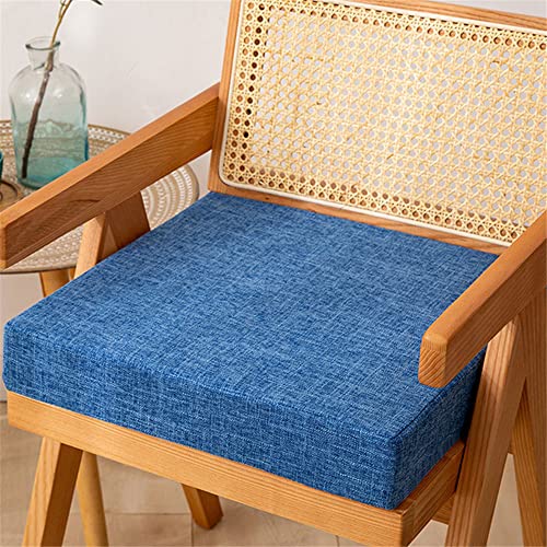 FANSU Sitzerhiohung, Sitzkissen Memory Foam Bequeme Bürostuhl Stuhlkissen für Esstisch Stühle/Rollstuhl/Gartenstühle/Sofa Rücken Sitzkissen (50X50x8cm,Juwel Blau) von FANSU