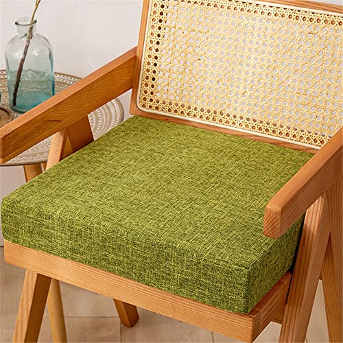 FANSU Sitzerhiohung, Sitzkissen Memory Foam Bequeme Bürostuhl Stuhlkissen für Esstisch Stühle/Rollstuhl/Gartenstühle/Sofa Rücken Sitzkissen (50X50x8cm,Olivgrün) von FANSU