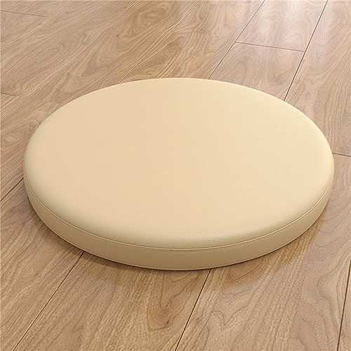 FANSU Sitzkissen Rund Memory Foam, Wasserdicht Waschbare Memory Schaum Stuhlkissen für Zuhause, Küche, Esszimmer, Garten, Büro Innen/Outdoor Sitzpolster (Durchmesser 30cm,Hellgelb) von FANSU