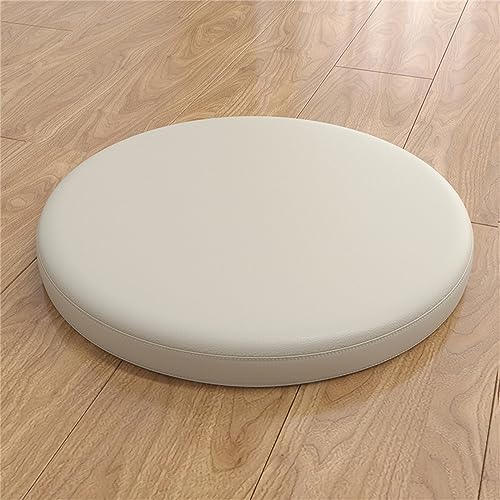 FANSU Sitzkissen Rund Memory Foam, Wasserdicht Waschbare Memory Schaum Stuhlkissen für Zuhause, Küche, Esszimmer, Garten, Büro Innen/Outdoor Sitzpolster (Durchmesser 35cm,Beige) von FANSU