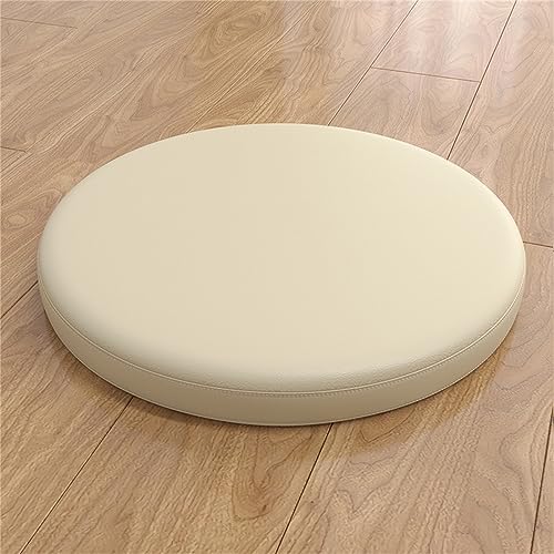 FANSU Sitzkissen Rund Memory Foam, Wasserdicht Waschbare Memory Schaum Stuhlkissen für Zuhause, Küche, Esszimmer, Garten, Büro Innen/Outdoor Sitzpolster (Durchmesser 35cm,Khaki) von FANSU