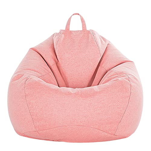 FANSU Sitzsack Waschbar, Sitzsack Ohne Füllung, Sitzsack-Stuhlbezug Outdoor Indoor, Sitzsäcke für Kinder Erwachsene, Polyesterfaser Textile Aufbewahrung (100x120cm,Rosa) von FANSU