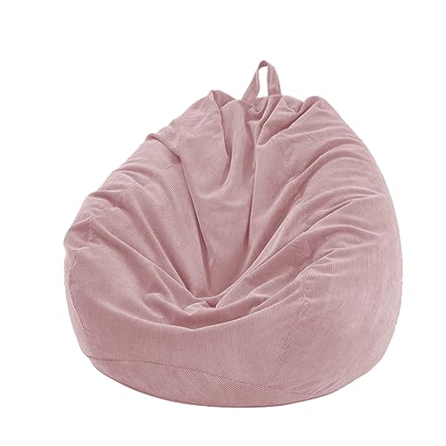 FANSU Sitzsack Waschbar, Sitzsack Ohne Füllung, Sitzsack-StuhlbezugIndoor Outdoor, Sitzsäcke für Kinder Erwachsene, Kordsamt Textile Aufbewahrung (100x120cm,Rosa) von FANSU