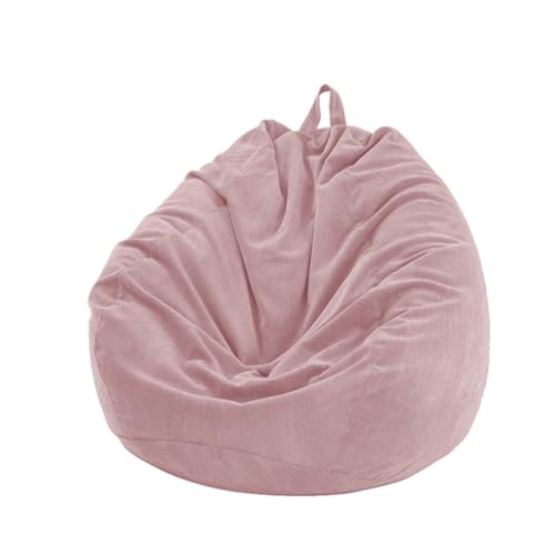 FANSU Sitzsack Waschbar Ohne Füllung, Stuhlbezug für Indoor Outdoor, für Kinder Erwachsene, Kordsamt Textile Aufbewahrung (70x80cm, Rosa) von FANSU