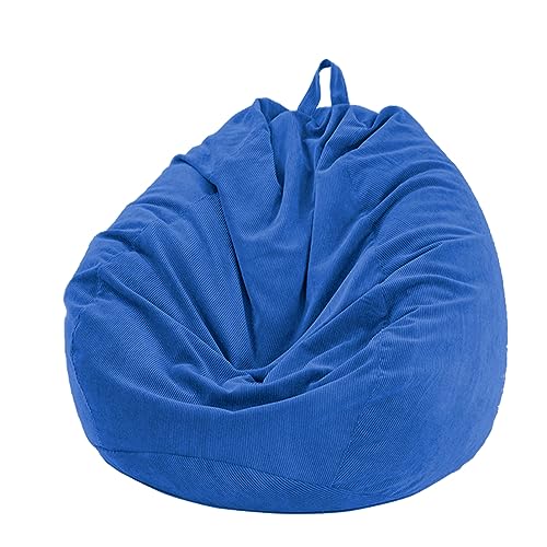 FANSU Sitzsack Waschbar, Sitzsack Ohne Füllung, Sitzsack-StuhlbezugIndoor Outdoor, Sitzsäcke für Kinder Erwachsene, Kordsamt Textile Aufbewahrung (85x110cm,Blau) von FANSU