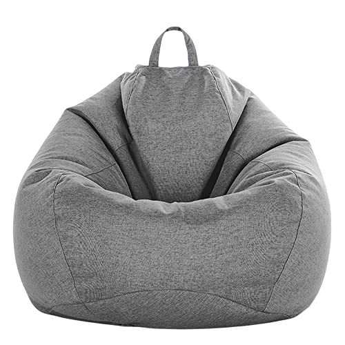 FANSU Sitzsack Waschbar, Sitzsack Ohne Füllung, Sitzsack-StuhlbezugIndoor Outdoor, Sitzsäcke für Kinder Erwachsene, Textile Aufbewahrung mit Reißverschlus (120x160cm,Gentleman's Grau) von FANSU