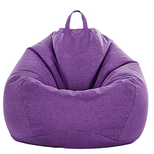 FANSU Sitzsack Waschbar, Sitzsack Ohne Füllung, Sitzsack-StuhlbezugIndoor Outdoor, Sitzsäcke für Kinder Erwachsene, Textile Aufbewahrung mit Reißverschlus (90x110cm,Violett) von FANSU