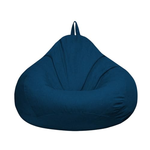 FANSU Sitzsack Waschbar, Sitzsack Ohne Füllung, Sitzsack-StuhlbezugIndoor Outdoor, Sitzsäcke für Kinder Erwachsene, Textile Aufbewahrung mit Reißverschlus M/XL (100x120cm,Blau) von FANSU