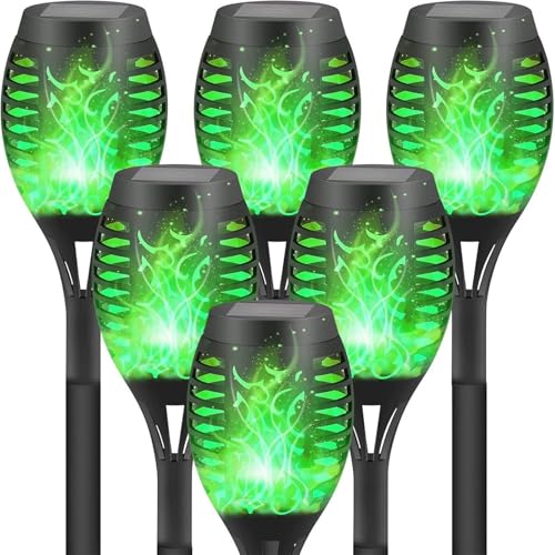 FANSU Solarlampen für Außen Garten, 2/4/6/8 Stück Wegeleuchten Außen Solar Solarleuchten Rasen Wasserdicht Gartenleuchten Solar Wegbeleuchtung, für Terrasse Hof Gehweg Balkon (Grün,2er-Pack) von FANSU