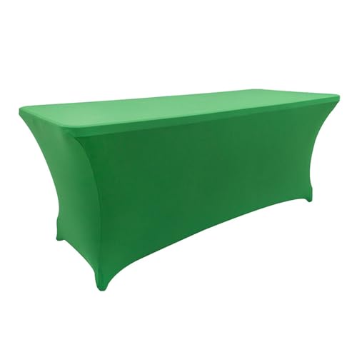 FANSU Spandex Rechteckig Tischdecke, Stretch Tischdecke Rechteckig Elastisch Elegant Knitterfreie Tischdecken für Dekoration Party Hochzeit Restaurant Bankett (Grasgrün,4FT/122x60cm) von FANSU