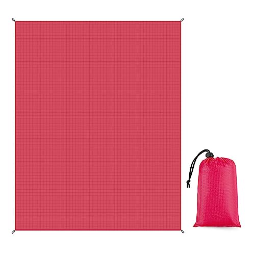 FANSU Strandmatte Outdoor, Picknickdecke Wasserdicht, Picknickdecke 200x200, Stranddecke Sandfrei, Waschbare Stranddecke für Strand, Camping, Picknick, Outdoor (100x140cm,Rosa) von FANSU